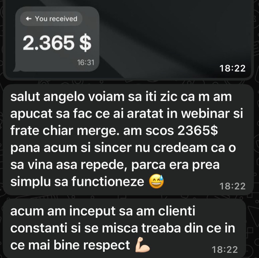Mesajele lui Claudiu: 2.365 $ încasați din automatizări cu AI
